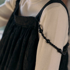 Black dark pattern jacquard camisole dress - MEIMMEIM(メイムメイム)