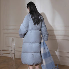 Blue gray, enveloping 90 white duck down jacket - MEIMMEIM(メイムメイム)