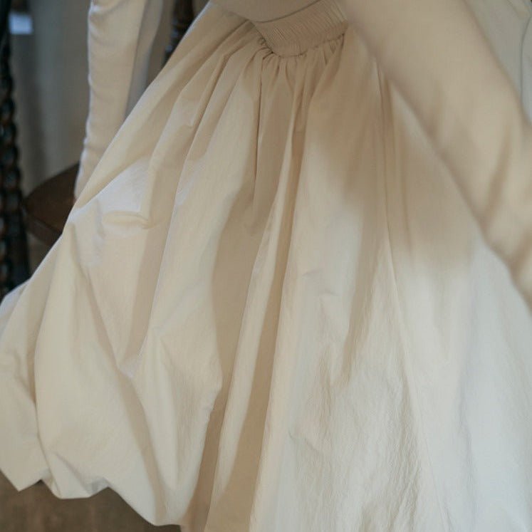 Elastic waist quilted fluffy flower bud skirt - MEIMMEIM(メイムメイム)