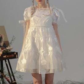 Elf petty dress translucent frilled doll skirt strap - ANM CHANNEL