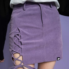 Fake two small A bag hip skirt - MEIMMEIM(メイムメイム)