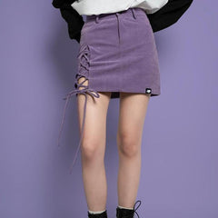 Fake two small A bag hip skirt - MEIMMEIM(メイムメイム)