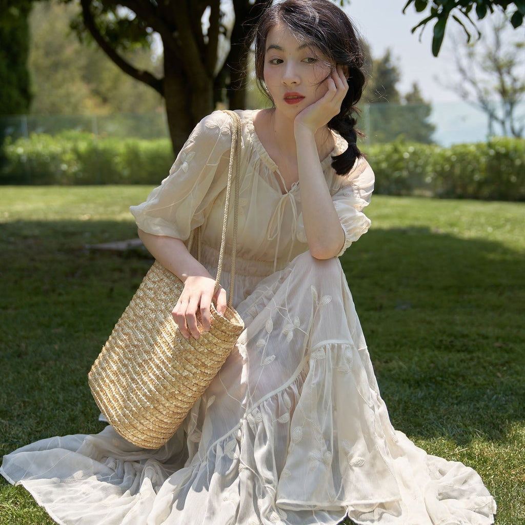 French gentle style high-end dress - MEIMMEIM(メイムメイム)