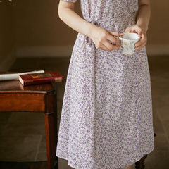 French small fresh tea break dress - MEIMMEIM(メイムメイム)