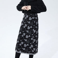 High Waist Mid-Length Retro A-line Skirt - MEIMMEIM(メイムメイム)