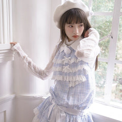 Lace See-through Turtleneck Long Sleeve Bottoming Top - MEIMMEIM(メイムメイム)