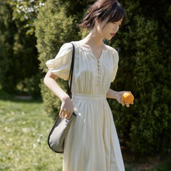 Long skirt fairy waist high-end dress - MEIMMEIM(メイムメイム)