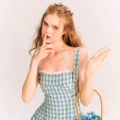 Plaid Little Mermaid French Dress - MEIMMEIM(メイムメイム)