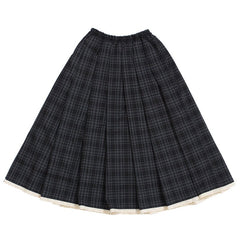 Plaid skirt all-match high-waist pleated skirt - MEIMMEIM(メイムメイム)