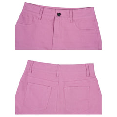 Raspberry color high waist bag hip skirt - MEIMMEIM(メイムメイム)