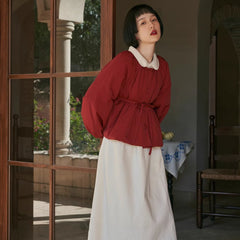 Round neck warm cotton clothing and cotton jacket - MEIMMEIM(メイムメイム)