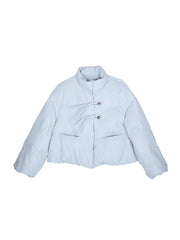 Stand collar short down jacket white duck down - MEIMMEIM(メイムメイム)