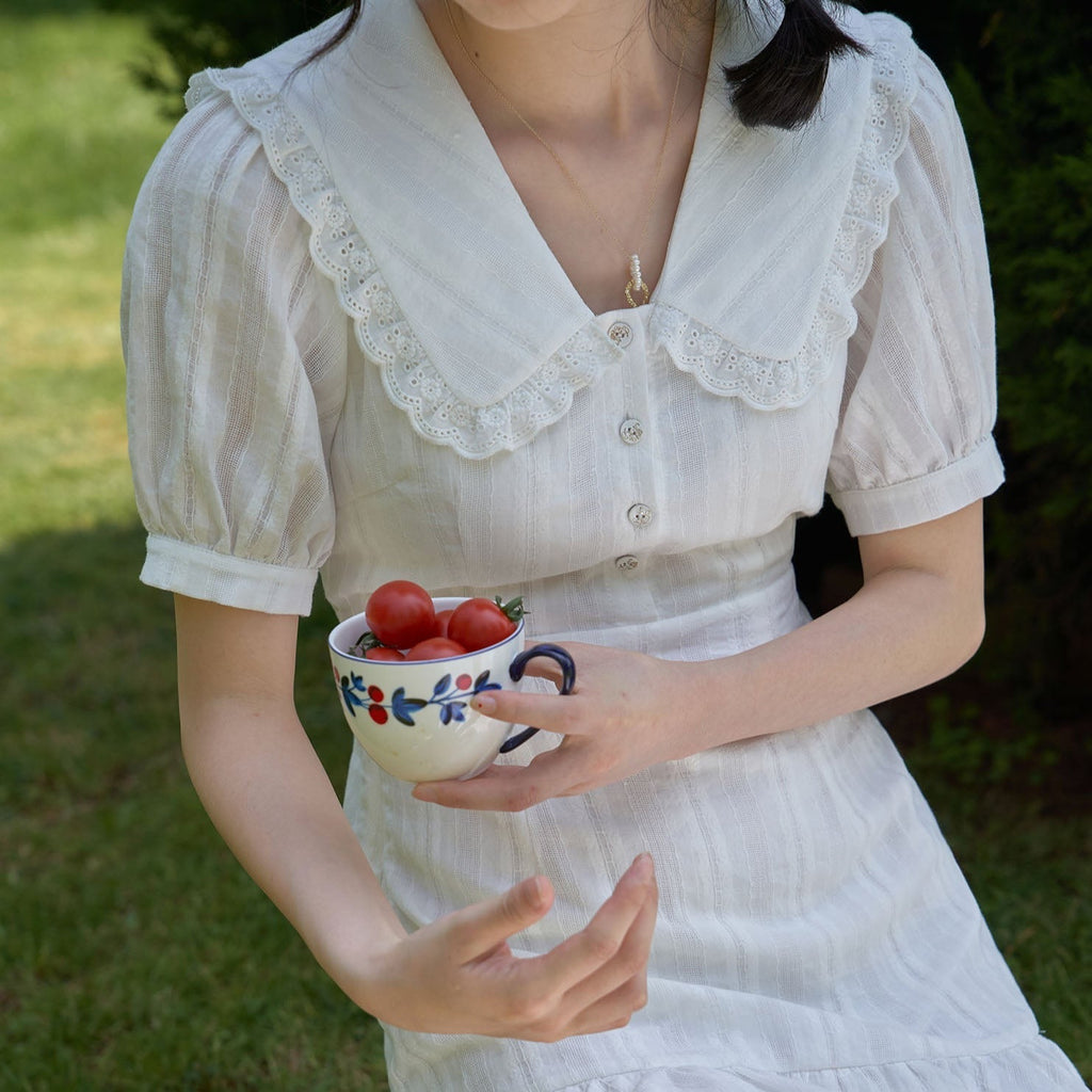 Summer lace waist A-line fairy skirt - MEIMMEIM(メイムメイム)