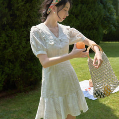Summer lace waist A-line fairy skirt - MEIMMEIM(メイムメイム)