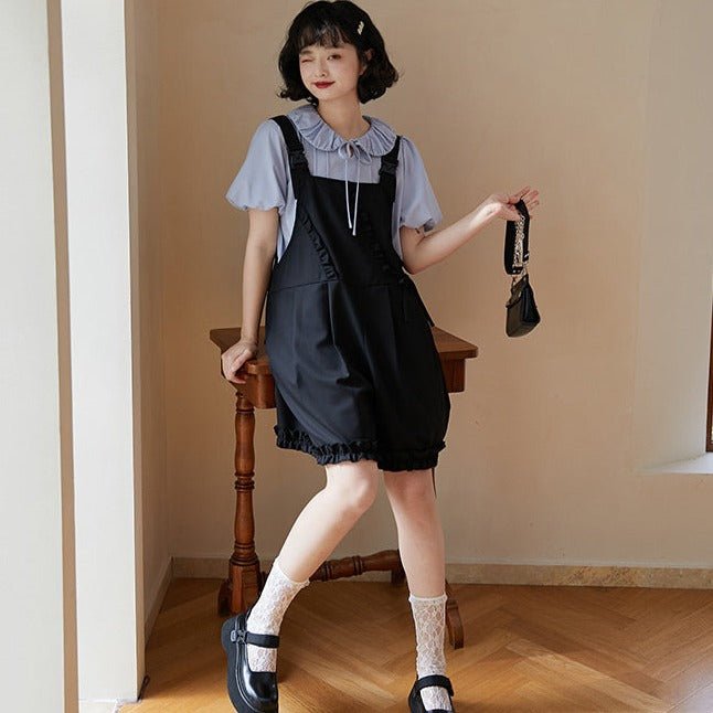 Sweet and cool black overalls - MEIMMEIM(メイムメイム)