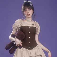 Sweet and playful waist irregular dress - MEIMMEIM(メイムメイム)