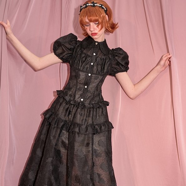 Vivian little black dress princess small dress - MEIMMEIM(メイムメイム)