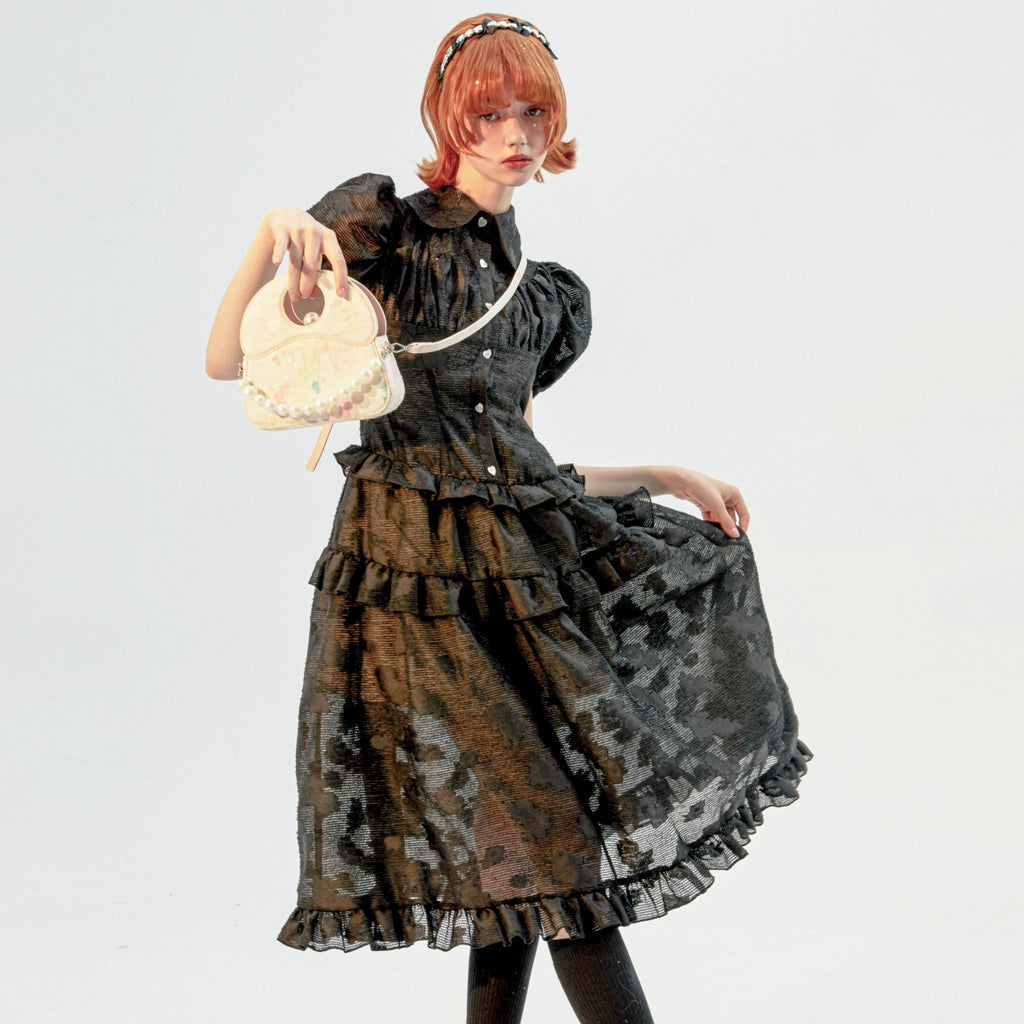 Vivian little black dress princess small dress - MEIMMEIM(メイムメイム)