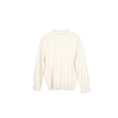 Well-tailored palace style stand-up collar long-sleeved sweater - MEIMMEIM(メイムメイム)