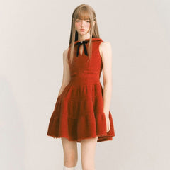 Wine Dress Mulled Wine Dress Red Velvet - MEIMMEIM(メイムメイム)