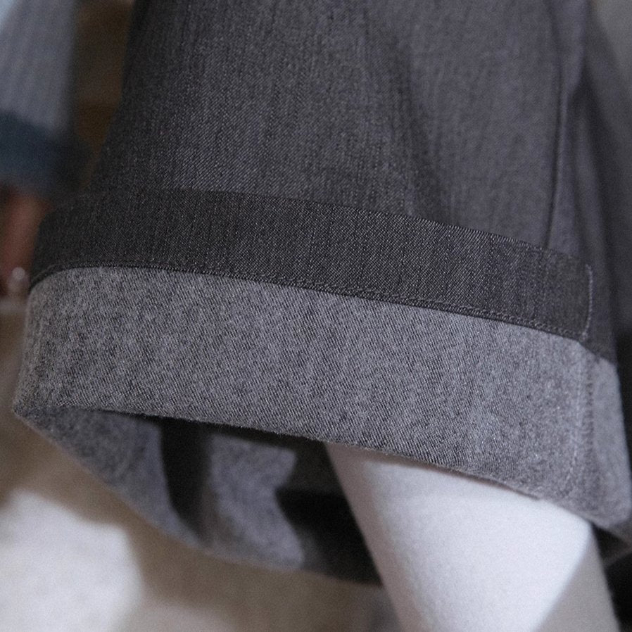 Winter Relaxation Gray Casual Brushed Fleece Straight Pants - MEIMMEIM(メイムメイム)